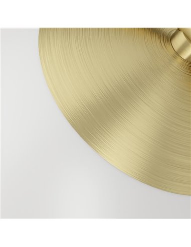 Lámpara de pie BETULIA E27 negra y latón mate con globo opal Ø120mm