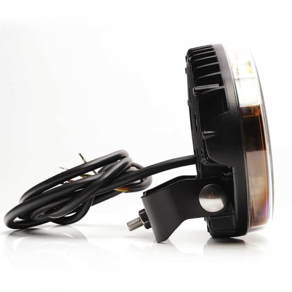 Faro delantero 7" LED de carretera multifunción 12/24V con luz de advertencia ámbar y posición blanca HR XA1 AD