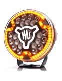 Faro redondo 7" LED de carretera multifunción 12/24V con luz de advertencia ámbar y posición blanca HR XA1 AD 10 Puntos de luz