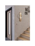 Aplique de pared LED BOYAL negro con aro efecto roble diseño moderno, 12W 1700Lm, 3000K