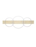 Plafón de techo base madera BOYAL 3 aros LED 36W 5100Lm 3000K, negro/roble 1010mm
