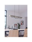 Lámpara colgante con 3 perfiles cuadrados LED BOYAL 40,5W 3600Lm 3000K, negro/roble 1010mm