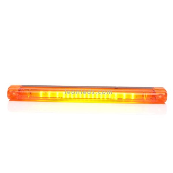 Barre LED Ambre Allongée | Lumière LED ambre allongée | Barre d'avertissement LED ambre | Éclairage LeonLeds