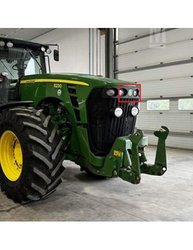 Faro LED ovalado empotrable de trabajo John Deere 7020 7030/703PR 8030/8030T y serie 8R/8T Reemplazo RE181964