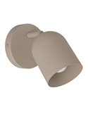 Luminária de parede minimalista TILSTON com foco ajustável, soquete E14 (lâmpada não incluída), acabamento em aço cor areia.