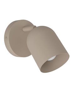 Aplique de pared con foco orientable minimalista TILSTON, E14 (no incl.) acero arena