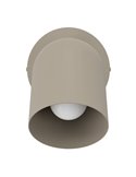 Luminária de parede minimalista TILSTON com foco ajustável, soquete E14 (lâmpada não incluída), acabamento em aço cor areia.
