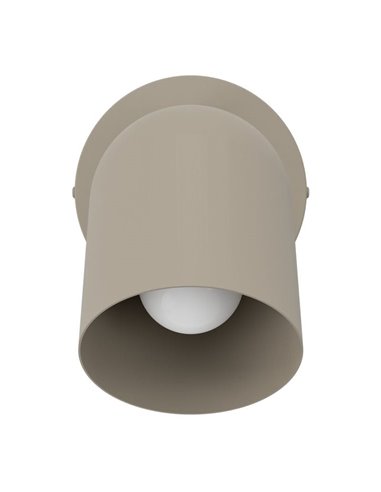Aplique de pared con foco orientable minimalista TILSTON, E14 (no incl.) acero arena