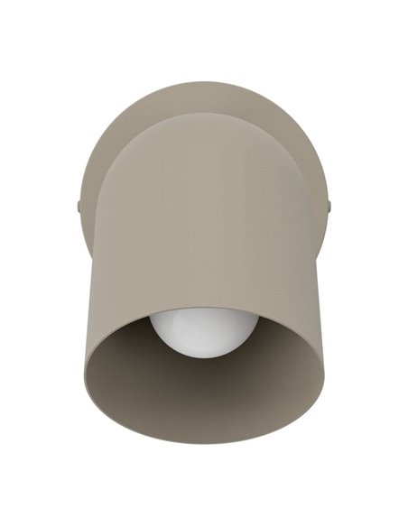 Aplique de pared con foco orientable minimalista TILSTON, E14 (no incl.) acero arena