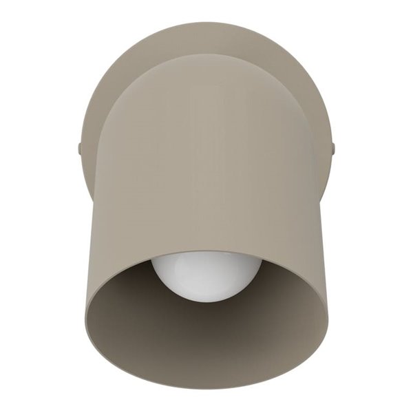 Aplique de pared con foco orientable minimalista TILSTON, E14 (no incl.) acero arena