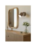 Aplique de pared con foco orientable minimalista TILSTON, E14 (no incl.) acero arena