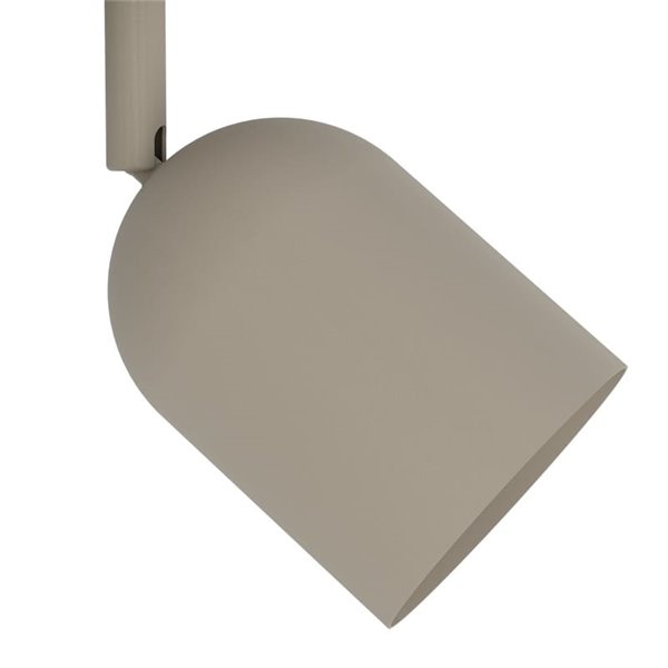 Luminária de faixa Tilston com 2 spots ajustáveis, soquete E14 (não incluído), aço areia 280mm