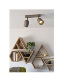 Regleta con 2 focos orientables TILSTON, E14 (no incl.), acero arena 280mm