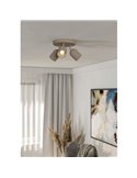 Faixa de luz ajustável TILSTON com 3 lâmpadas, soquete E14 (não incluso), cor aço areia, 40W, 210mm