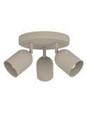 Regleta con 3 focos orientables TILSTON, E14 (no incl.) acero arena, 40W, 210mm