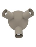 Regleta con 3 focos orientables TILSTON, E14 (no incl.) acero arena, 40W, 210mm