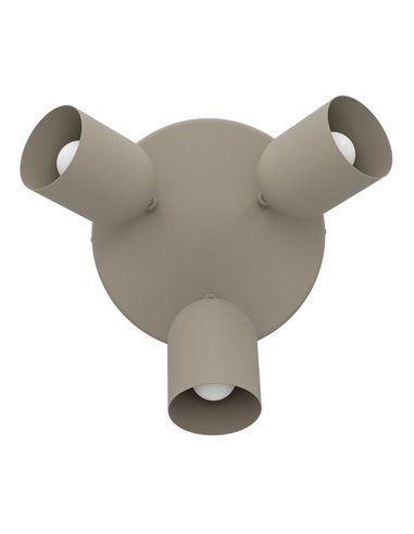 Regleta con 3 focos orientables TILSTON, E14 (no incl.) acero arena, 40W, 210mm