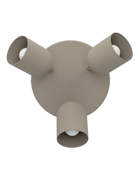 Regleta con 3 focos orientables TILSTON, E14 (no incl.) acero arena, 40W, 210mm