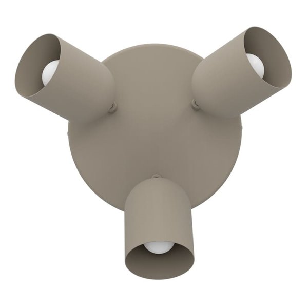 Réglette spot orientable TILSTON à 3 spots, culot E14 (non fourni), couleur acier sablé, 40 W, 210 mm