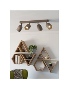 Réticule de plafond Tilston avec 4 spots E14, métal couleur sable, 4 x 40 W, 720 mm 2