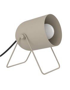Lámpara de mesa con foco orientable E14 TILSTON, metal color arena, 145mm altura