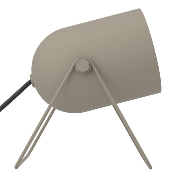 Lámpara de mesa con foco orientable E14 TILSTON, metal color arena, 145mm altura