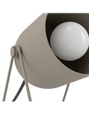 Lámpara de mesa con foco orientable E14 TILSTON, metal color arena, 145mm altura