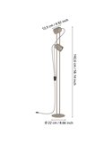 Lámpara de pie con 2 focos orientables E14 TILSTON, metal color arena, 2×40W, 1425mm