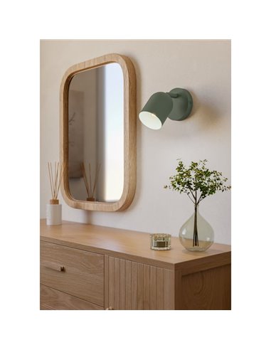 Aplique de parede com foco orientável TILSTON, E14 (sem incl.) verde musgo 120×155mm