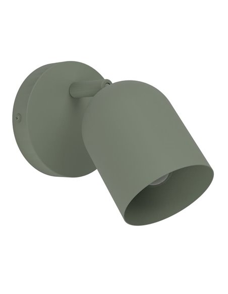 Aplique de pared con foco orientable TILSTON, E14 (no incl.) verde musgo 120×155mm
