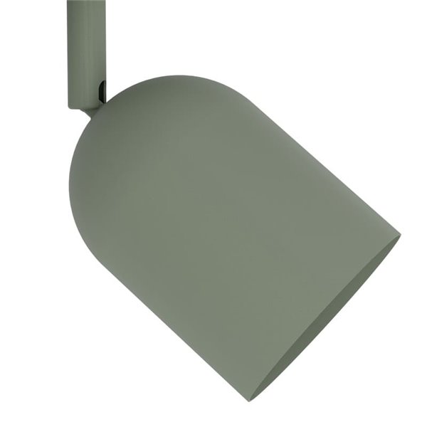 Regleta con 2 focos orientables TILSTON E14 (no incl), verde musgo 280×80×205mm