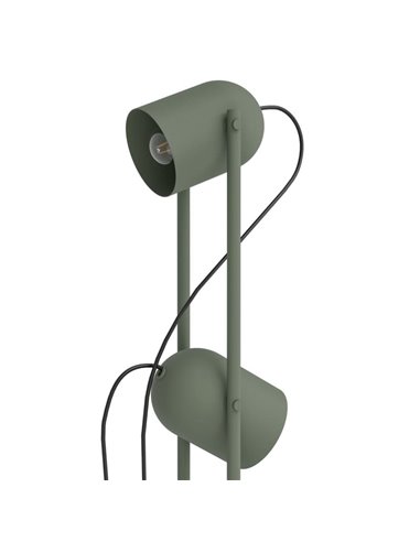 Lámpara de pie con 2 focos orientables TILSTON, E14 (no incl.) verde musgo 130×125×1425mm