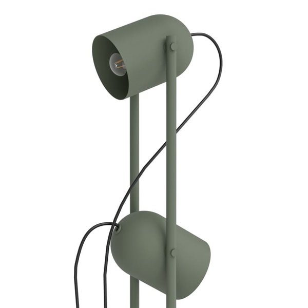 Lámpara de pie con 2 focos orientables TILSTON, E14 (no incl.) verde musgo 130×125×1425mm