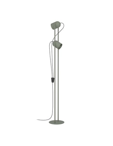 Lámpara de pie con 2 focos orientables TILSTON, E14 (no incl.) verde musgo 130×125×1425mm