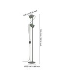 Lámpara de pie con 2 focos orientables TILSTON, E14 (no incl.) verde musgo 130×125×1425mm