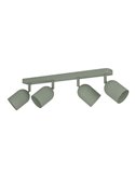Lámpara de barra con 4 focos TILSTON E14 (no incl.) 4×40W, verde musgo 720×80×205 mm