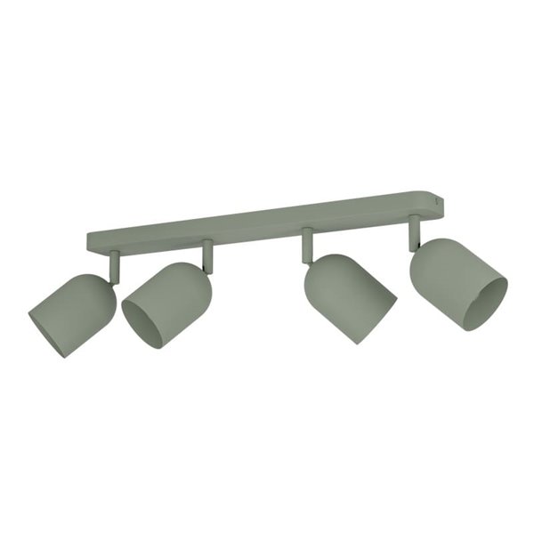 Lámpara de barra con 4 focos TILSTON E14 (no incl.) 4×40W, verde musgo 720×80×205 mm