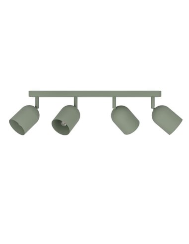 Lámpara de barra con 4 focos TILSTON E14 (no incl.) 4×40W, verde musgo 720×80×205 mm
