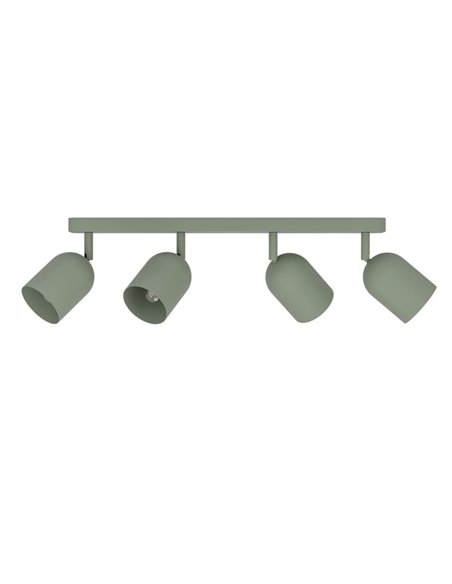 Lámpara de barra con 4 focos TILSTON E14 (no incl.) 4×40W, verde musgo 720×80×205 mm
