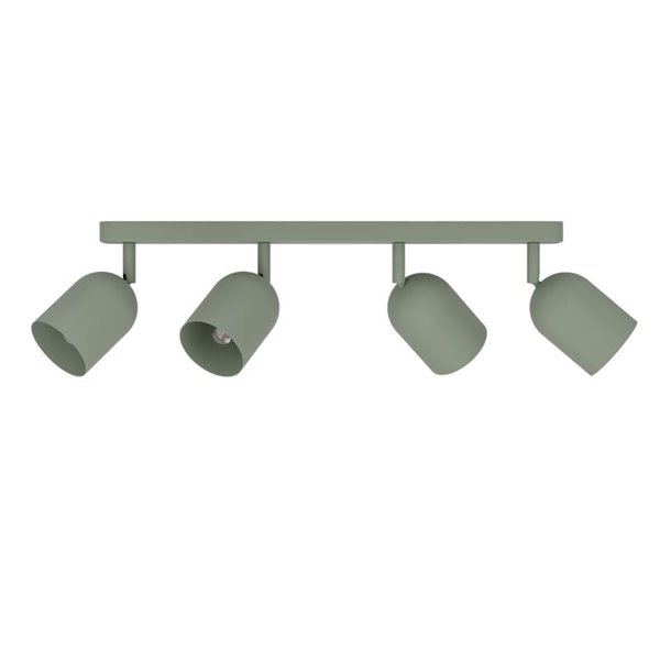 Lámpara de barra con 4 focos TILSTON E14 (no incl.) 4×40W, verde musgo 720×80×205 mm