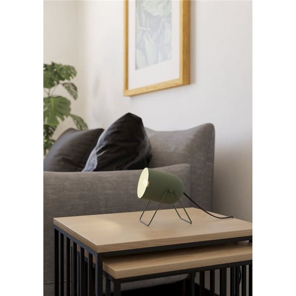 Lampe de table réglable TILSTON, métal vert mousse, douille E14 (non fournie), hauteur 380 mm