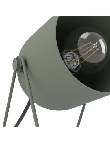 Lampe de table réglable TILSTON, métal vert mousse, douille E14 (non fournie), hauteur 380 mm