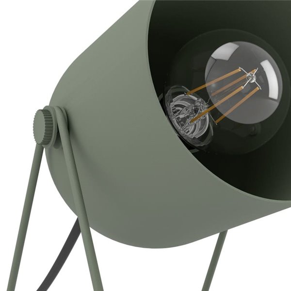 Luminária de mesa ajustável TILSTON, metal verde musgo, soquete E14 (não incluído), altura 380 mm