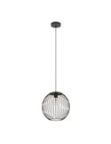 Lámpara colgante moderna de metal negro y cobre ALMANZORA E27 (no incl.) Ø320mm
