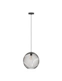 Lámpara colgante moderna de metal negro y cobre ALMANZORA E27 (no incl.) Ø320mm