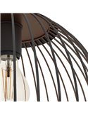 Lámpara colgante moderna de metal negro y cobre ALMANZORA E27 (no incl.) Ø320mm