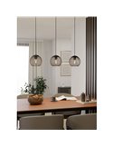 Lámpara colgante industrial 3 luces E27 (no incl)ALMANZORA negra y cobre