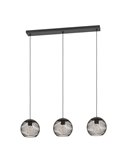 Lámpara colgante industrial 3 luces E27 (no incl)ALMANZORA negra y cobre