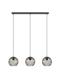 Lámpara colgante industrial 3 luces E27 (no incl)ALMANZORA negra y cobre
