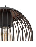 Lámpara colgante industrial 3 luces E27 (no incl)ALMANZORA negra y cobre